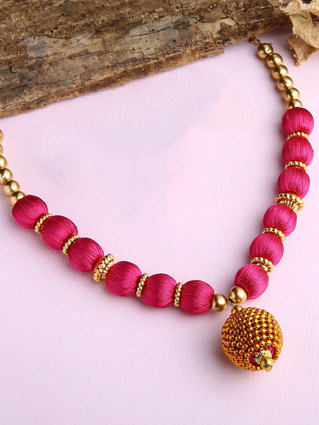 akshara girls gold-plated handcrafted necklace