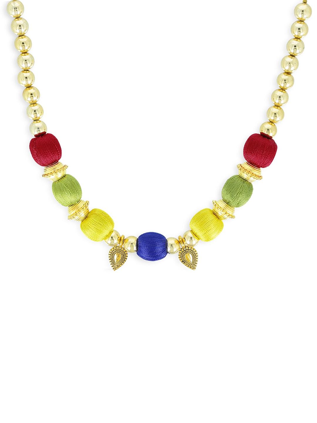 akshara girls multicoloured handcrafted necklace