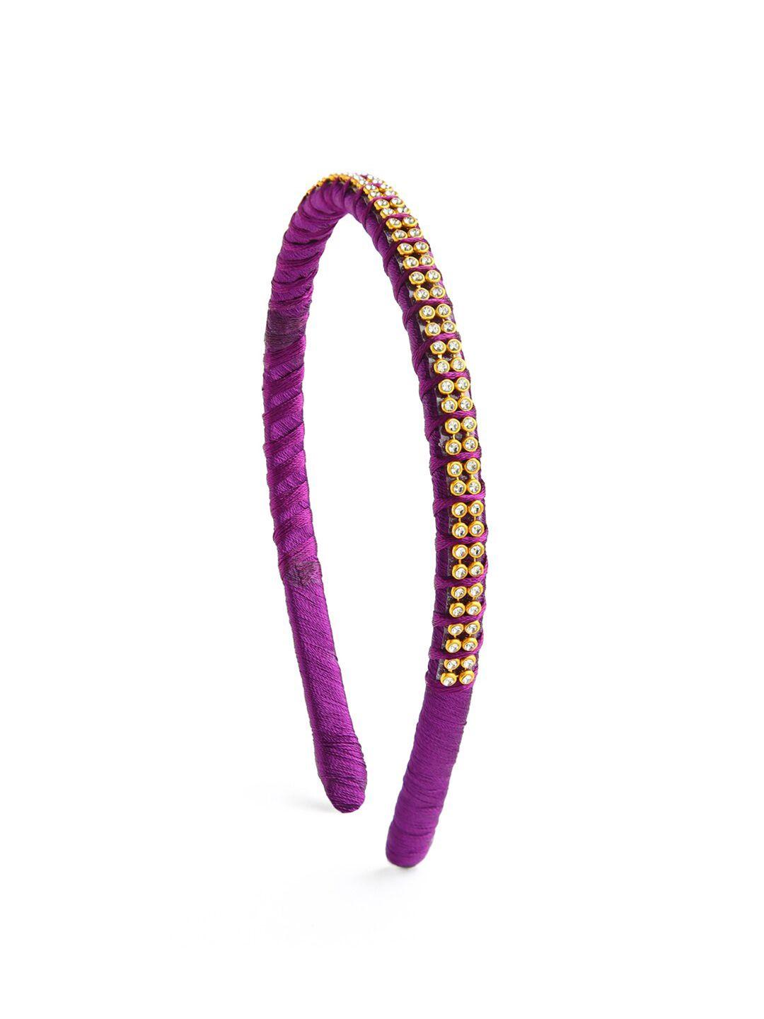 akshara girls purple embellished hairband