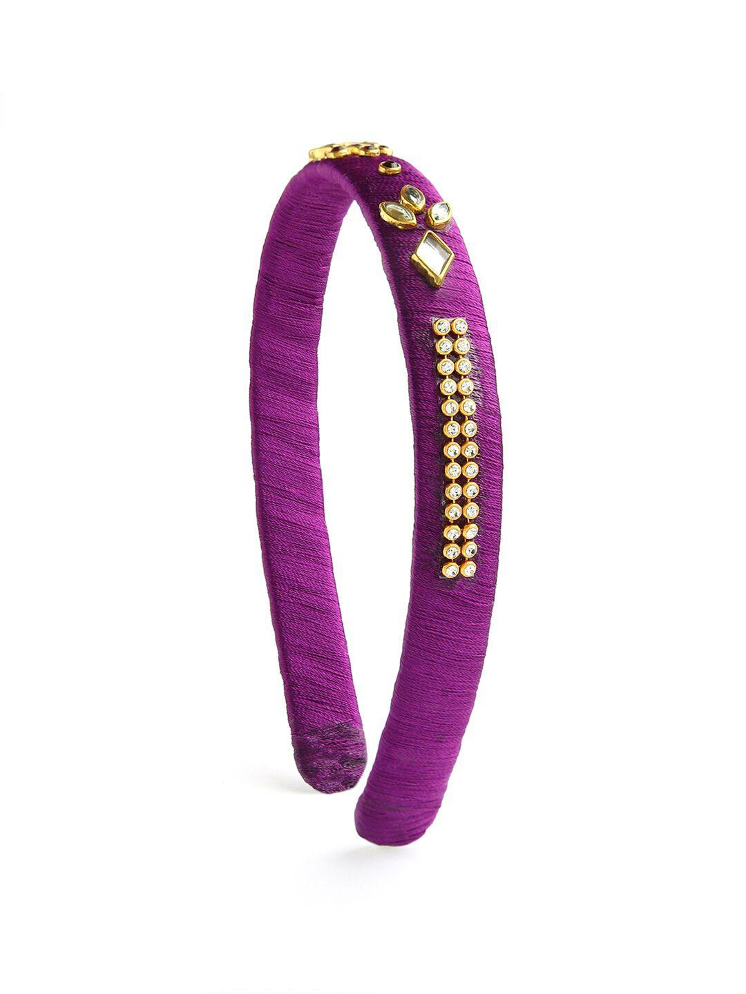 akshara girls purple embellished hairband