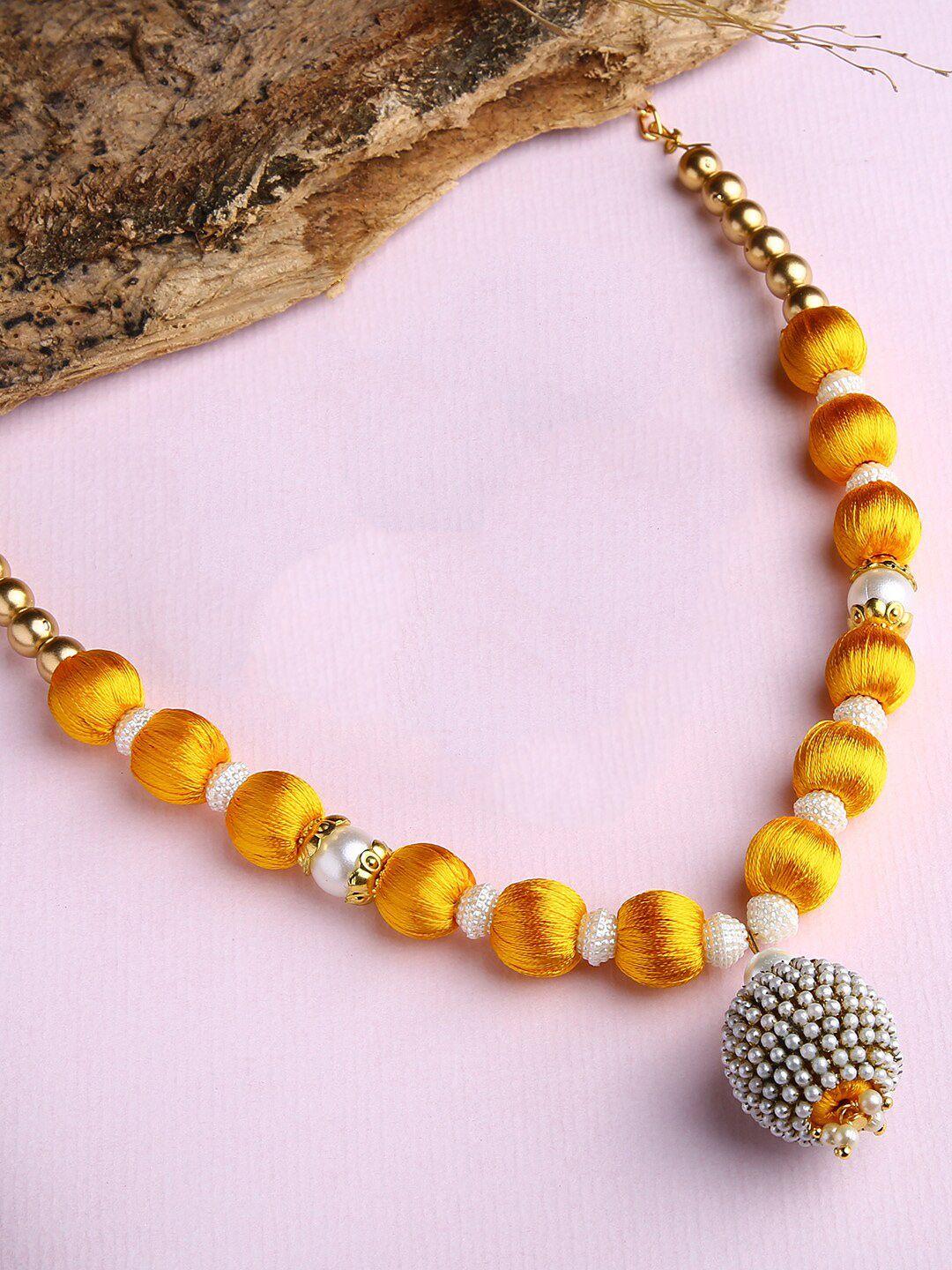 akshara girls gold-plated beaded necklace