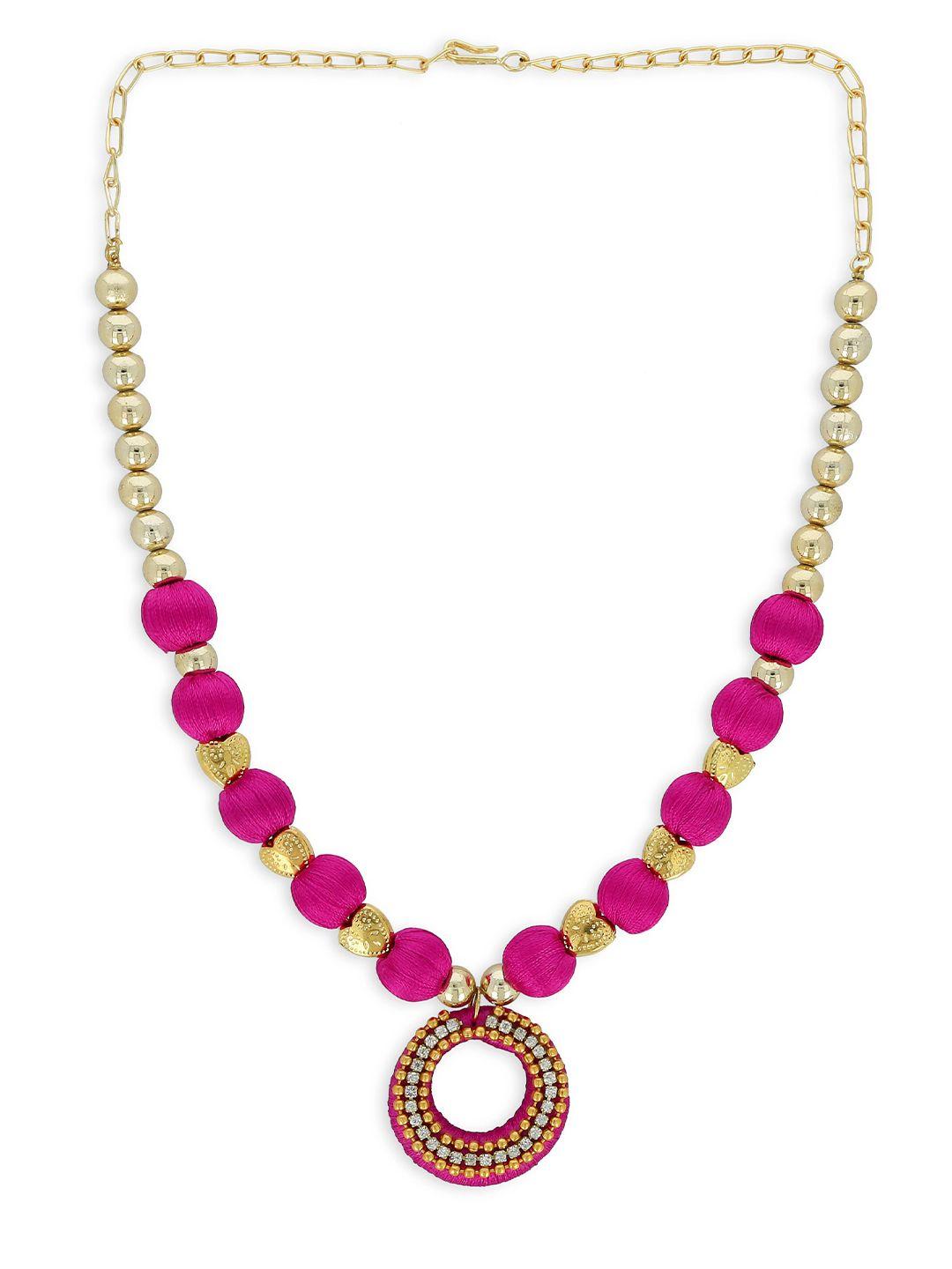 akshara girls pink handcrafted necklace