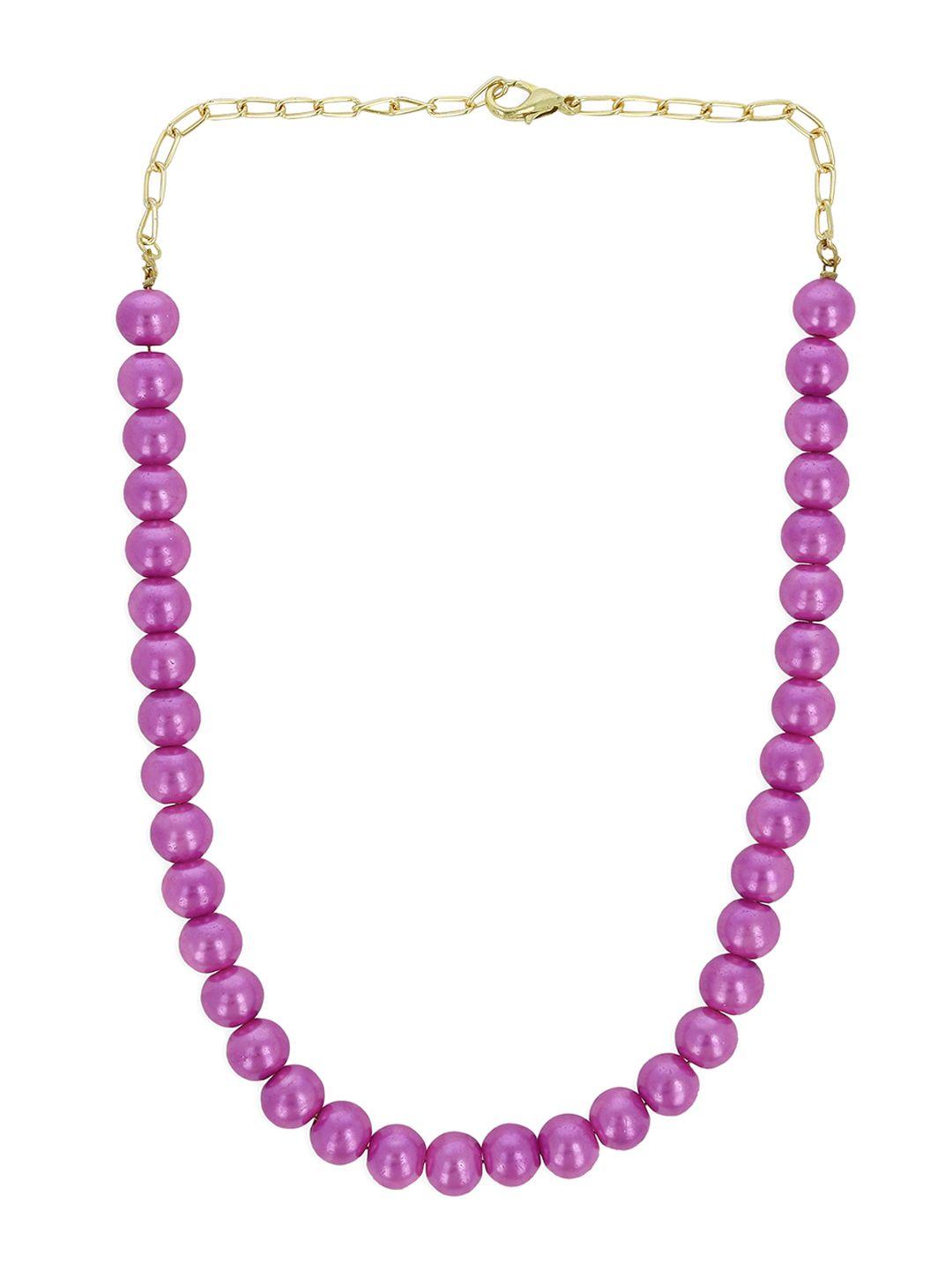 akshara girls pink synthetic handcrafted necklace