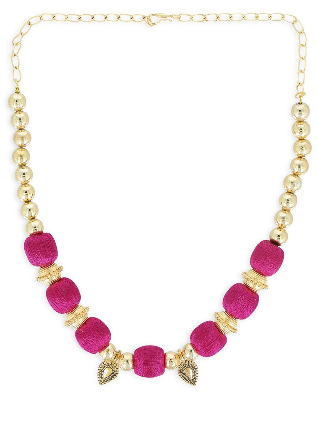 akshara gold-toned & pink necklace