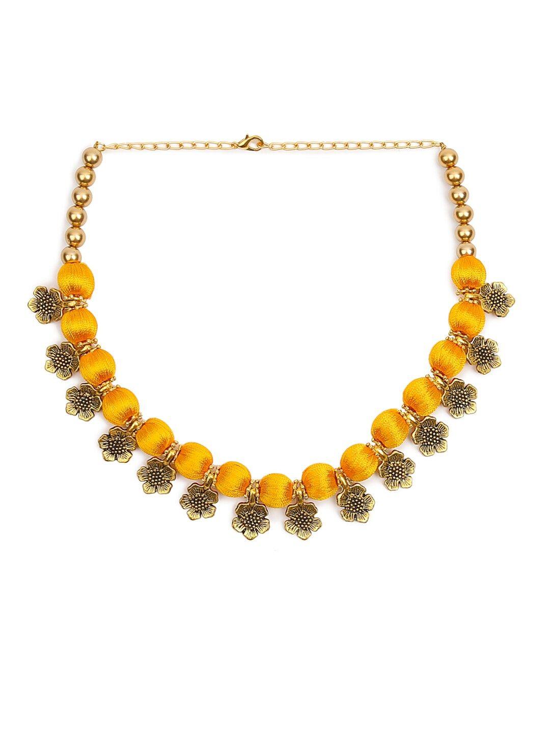 akshara women gold-plated beaded choker necklace