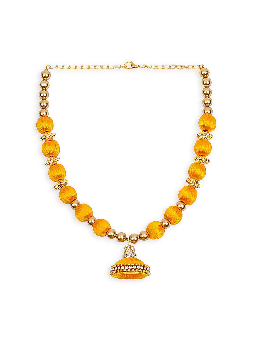 akshara women gold-plated beaded necklace