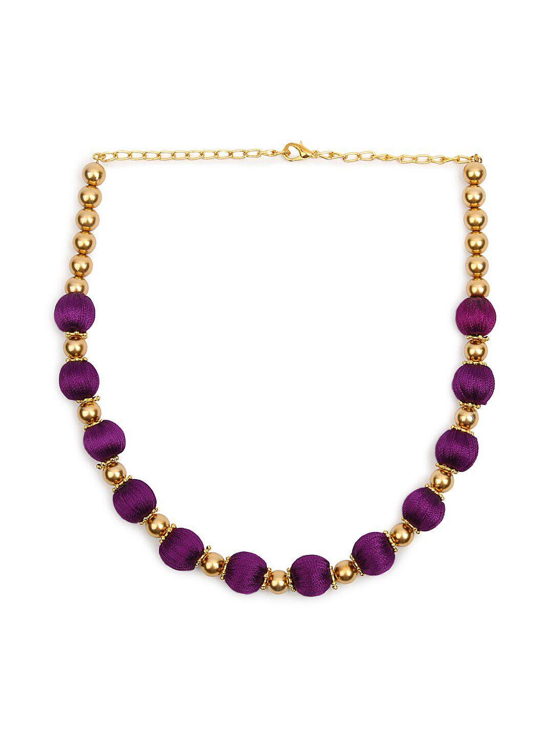 akshara women gold-plated beaded necklace