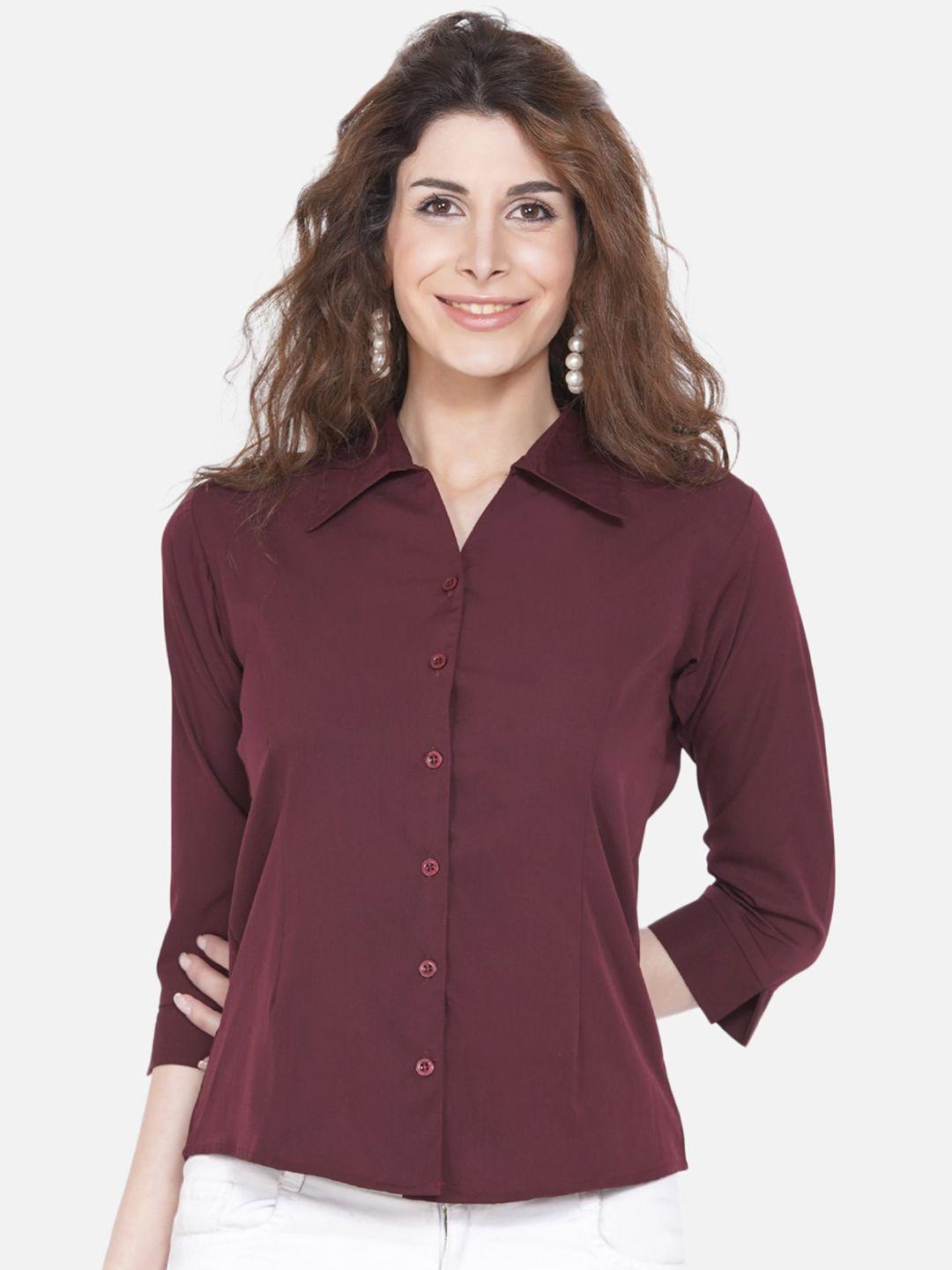 akshatani women brown casual shirt