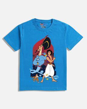 aladdin-print round-neck t-shirt