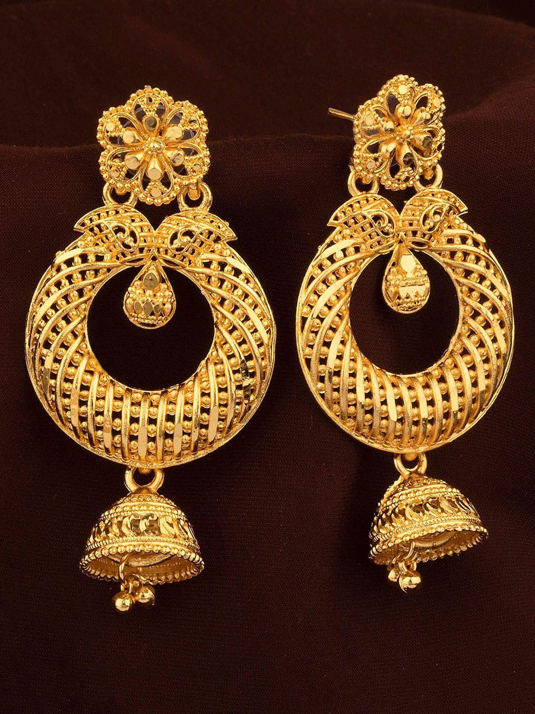 alamod gold-plated classic chandbalis earrings