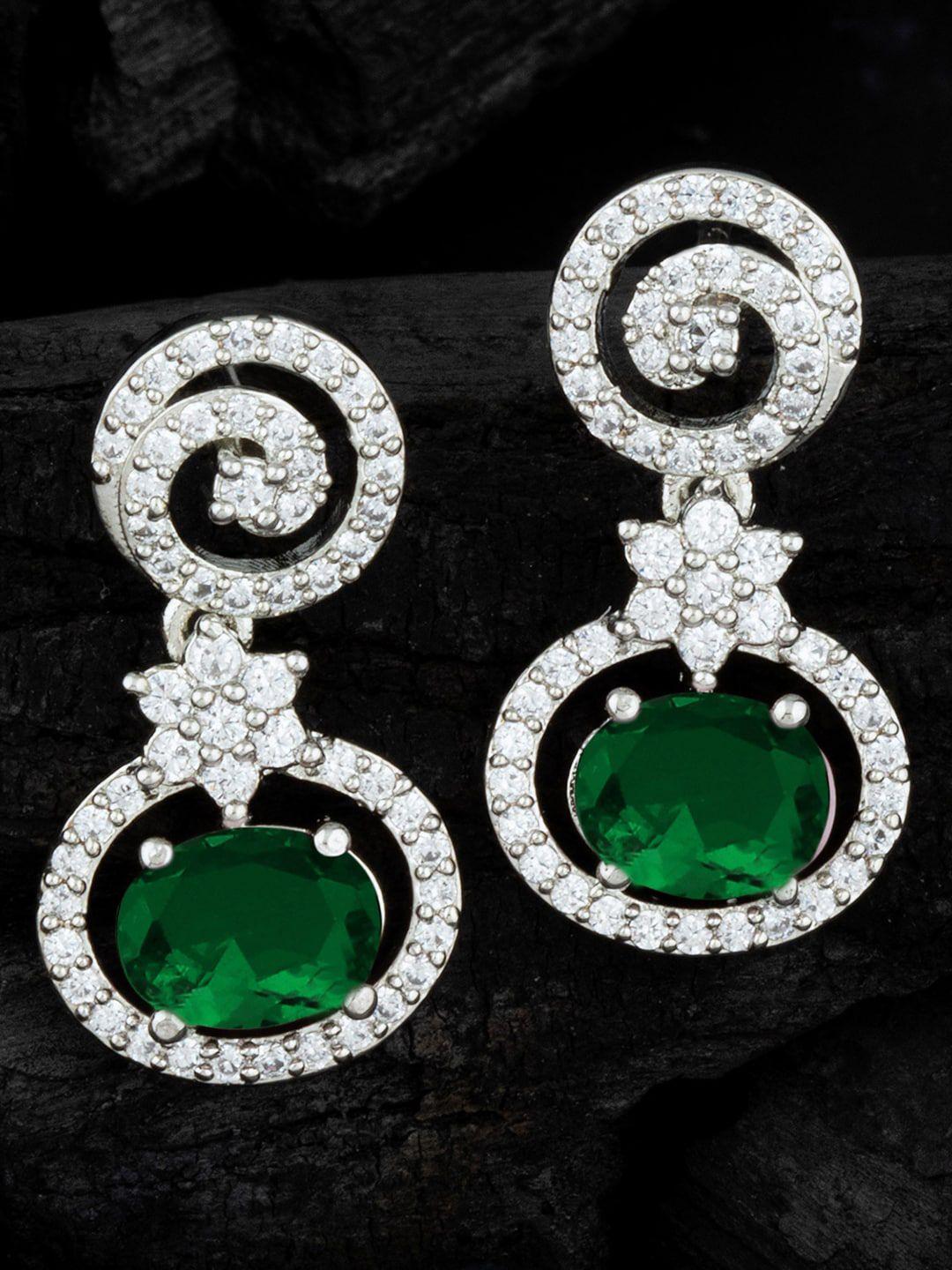 alamod oval silver plated drop earrings