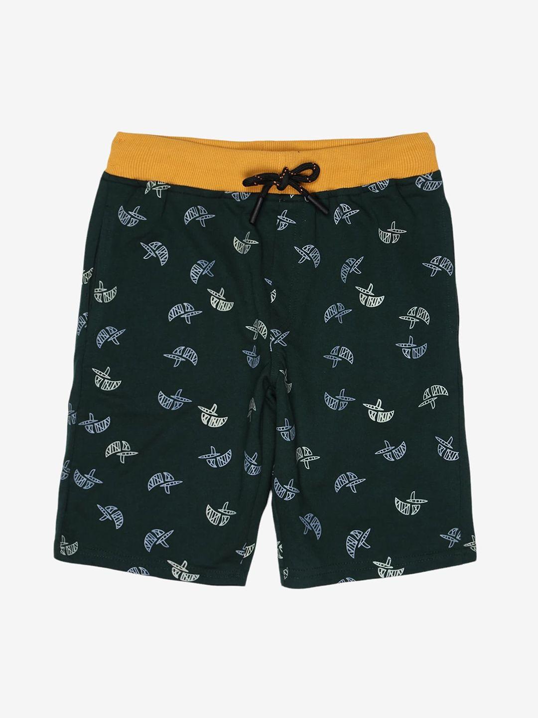 alan jones boys navy blue conversational printed outdoor shorts