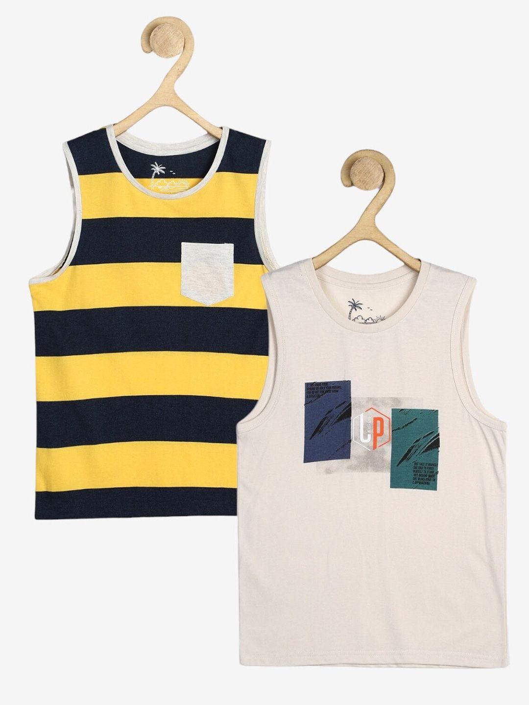 alan jones boys pack of 2 striped t-shirt