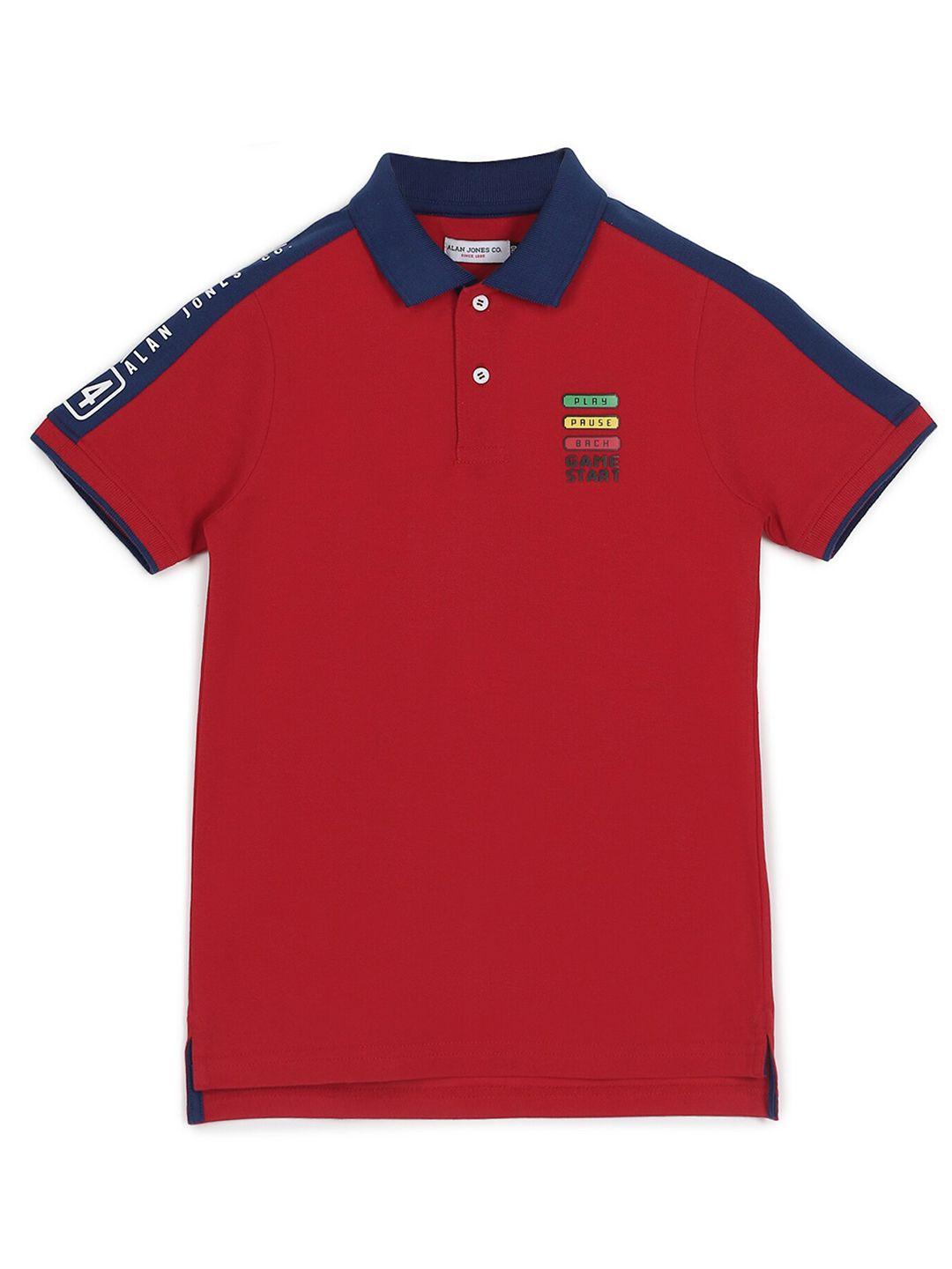 alan jones boys polo collar t-shirt