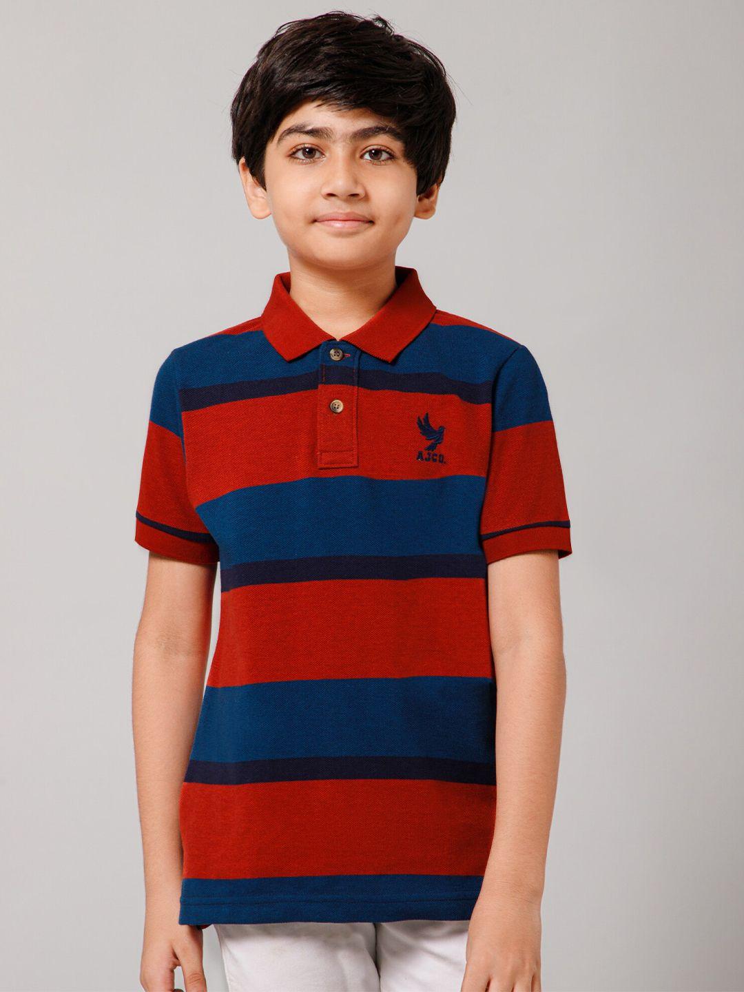 alan jones boys striped polo collar t-shirt