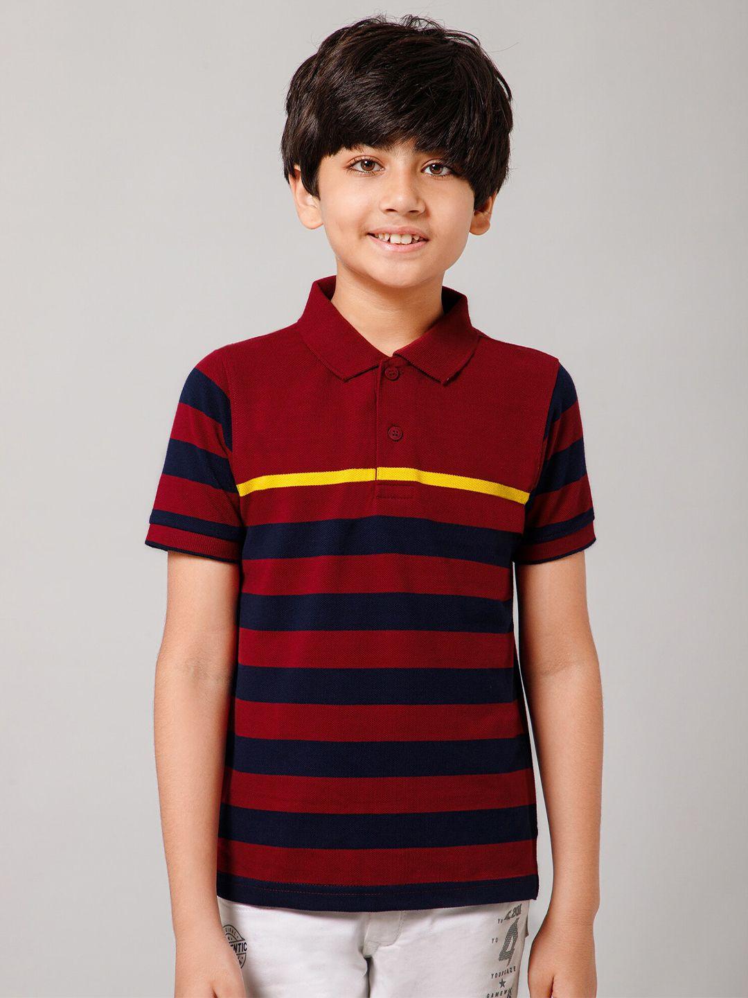 alan jones boys striped polo collar t-shirt