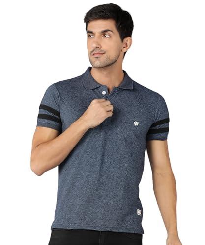 alan jones clothing men's regular soild polo t-shirt (navy_l)