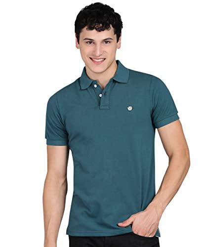 alan jones clothing men's slim fit collar neck polo t-shirt (teal_2xl)