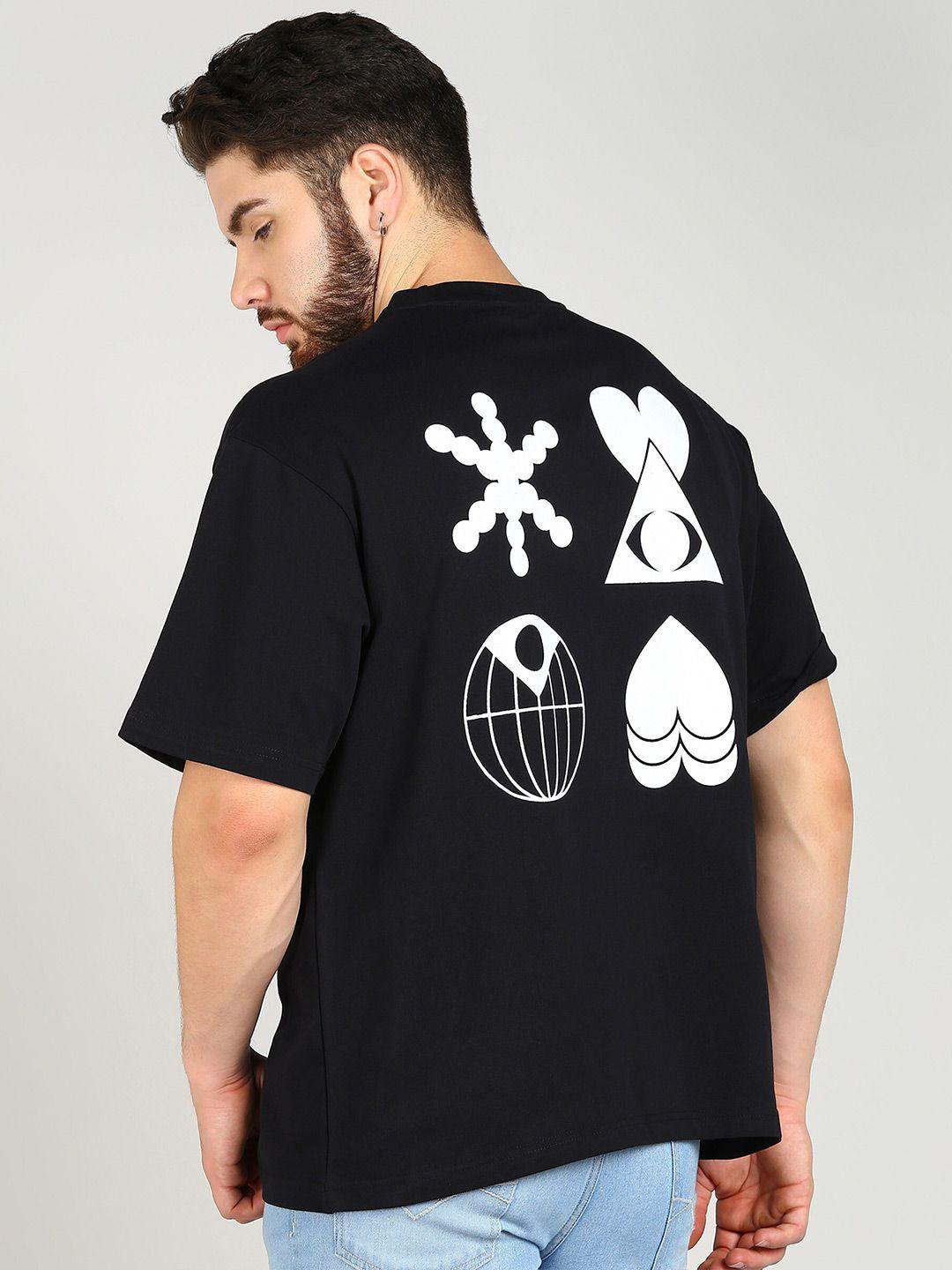 alan jones graphic printed pure cotton loose t-shirt