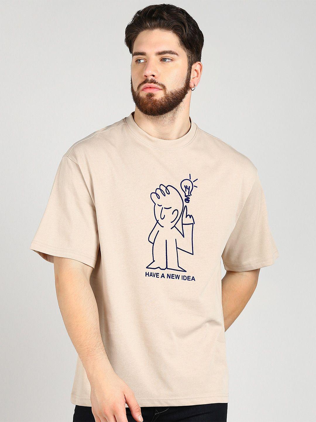 alan jones graphic printed pure cotton oversized t-shirt