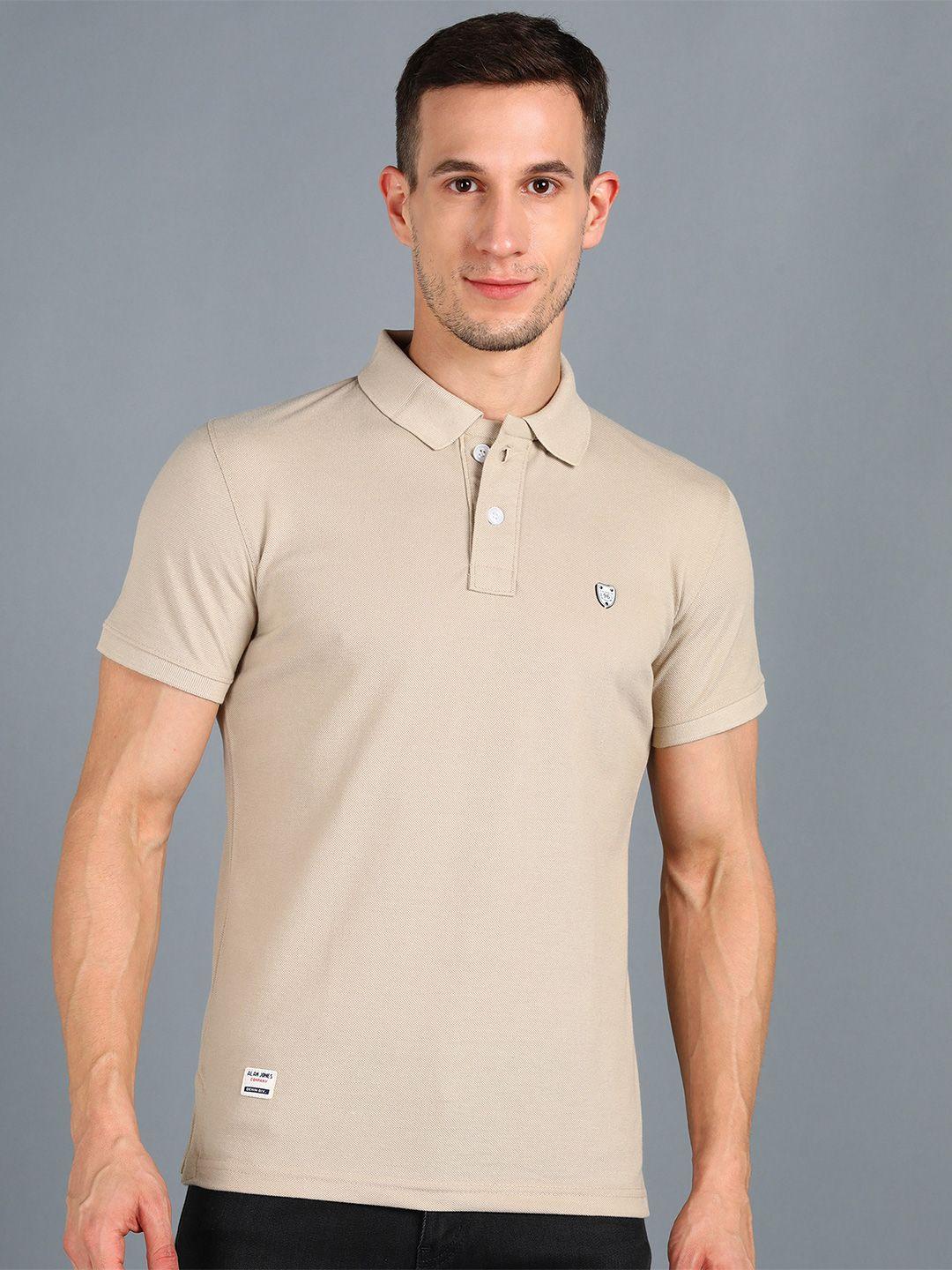 alan jones polo collar slim fit t-shirt