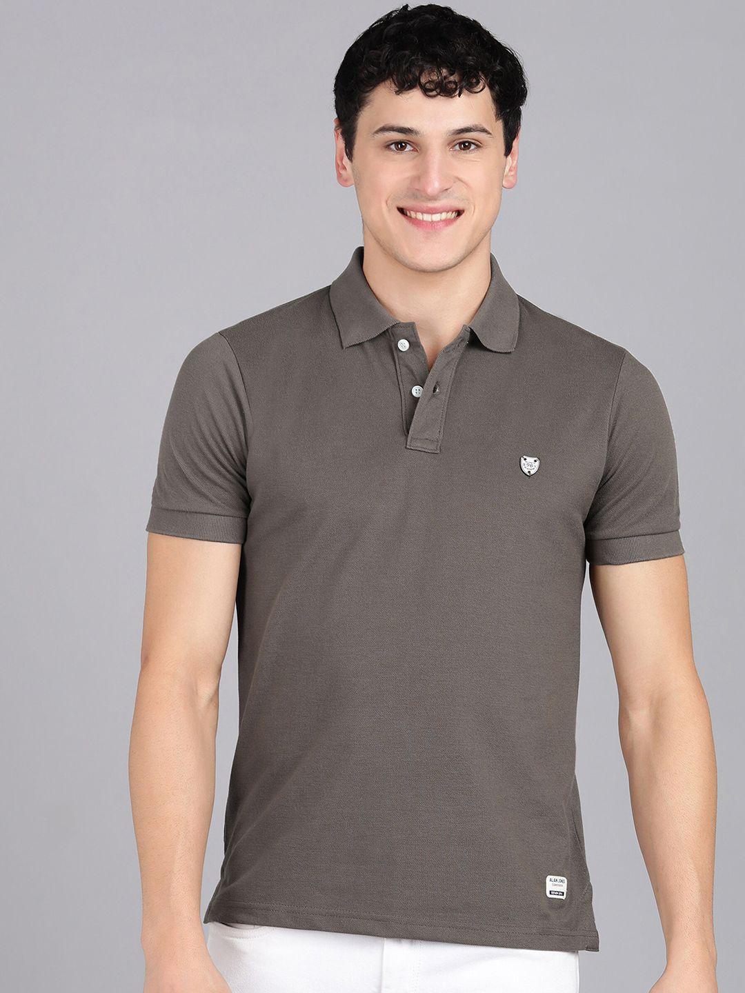 alan jones polo collar slim fit t-shirt