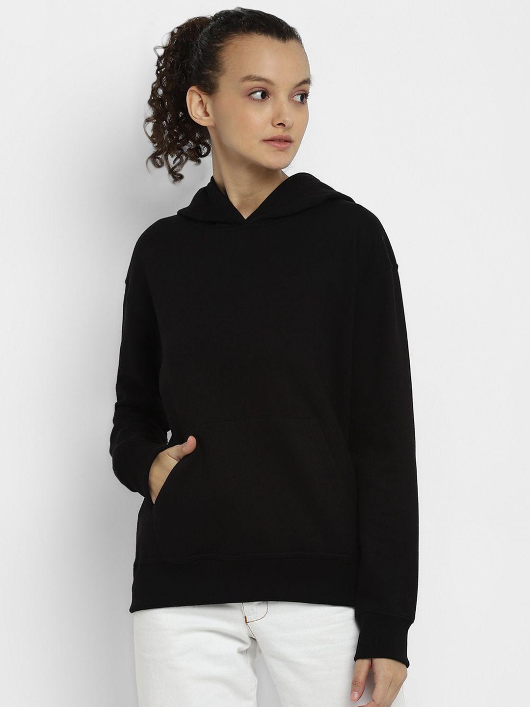 alan jones women black hooded sweatshirt