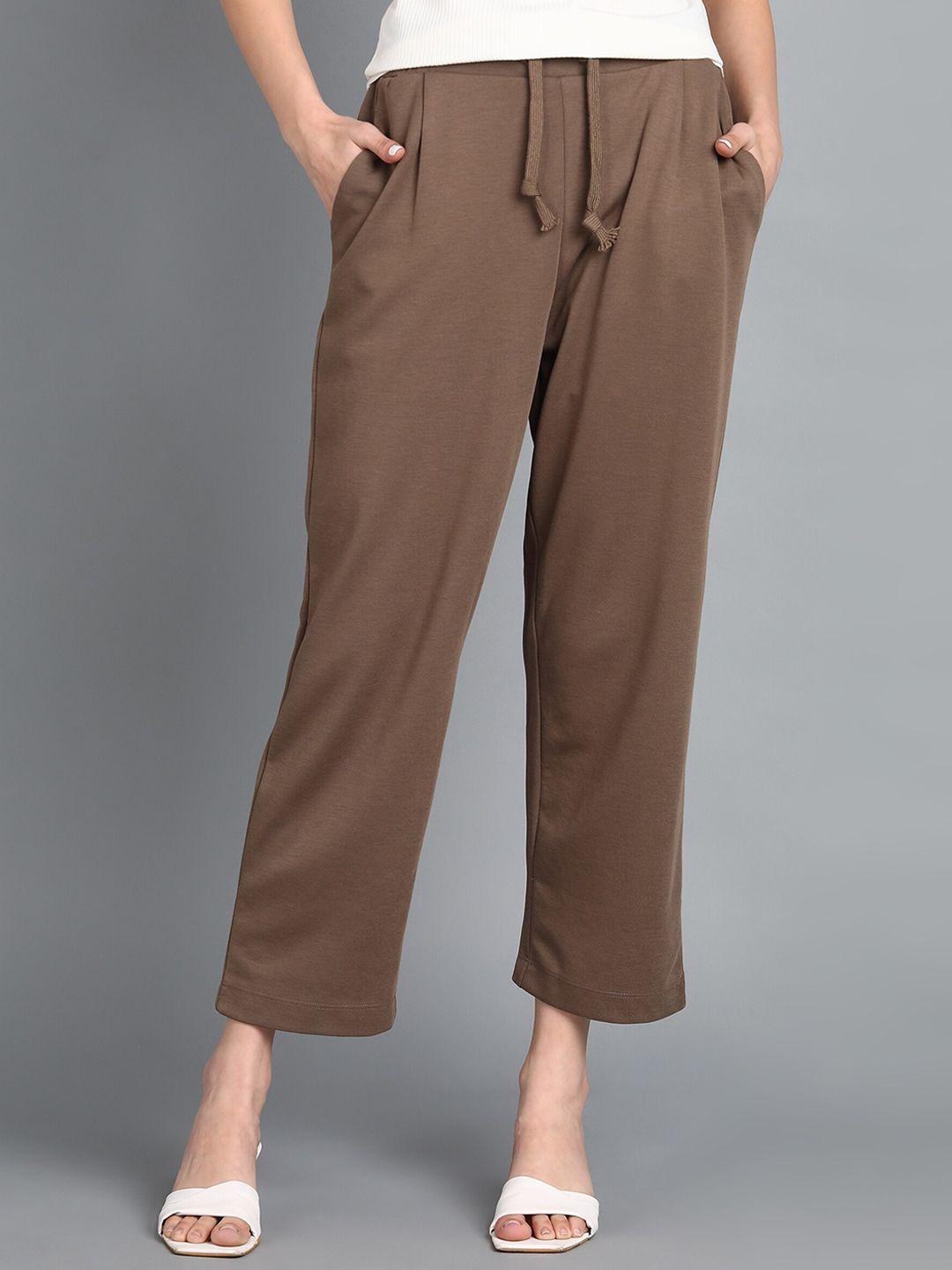 alan jones women loose fit low-rise easy wash trousers