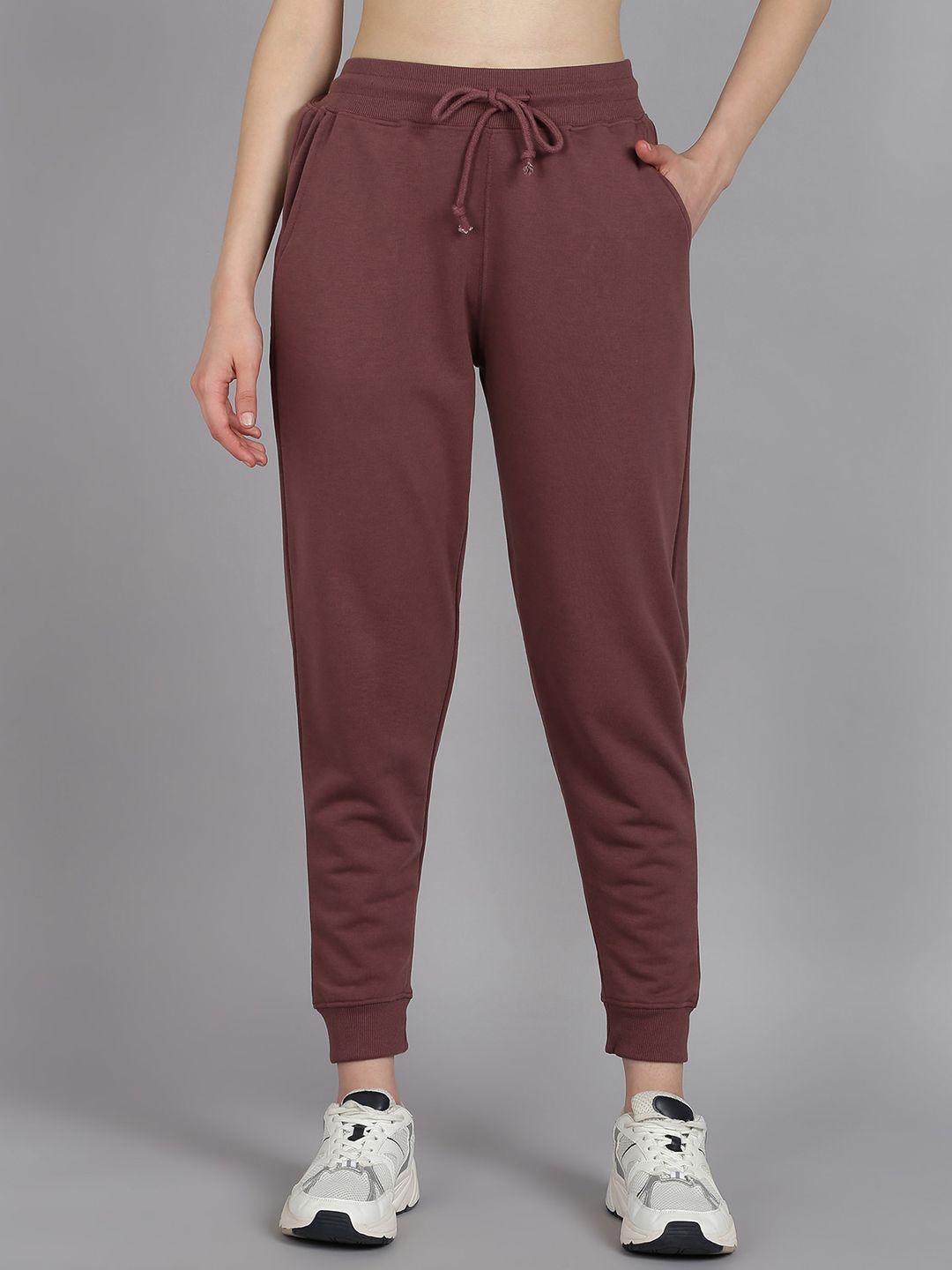 alan jones women mid-rise casual cotton  joggers