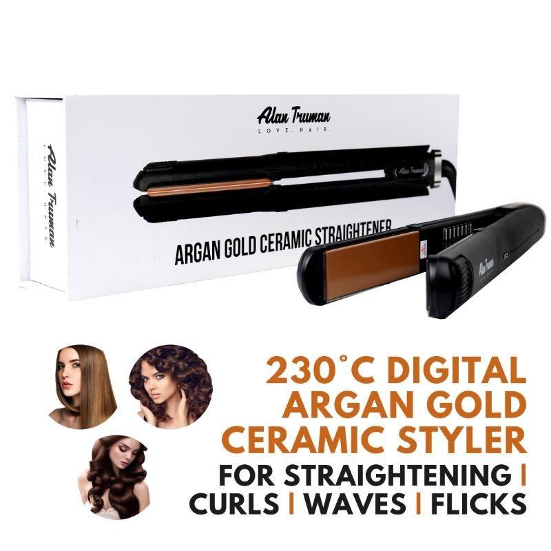 alan truman professional argan infused gold ceramic straightener