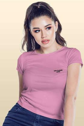 alan walker core logo round neck womens t-shirt - baby pink