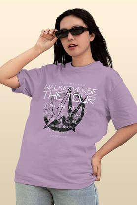 alan walker organic matter round neck womens oversized t-shirt - lavender