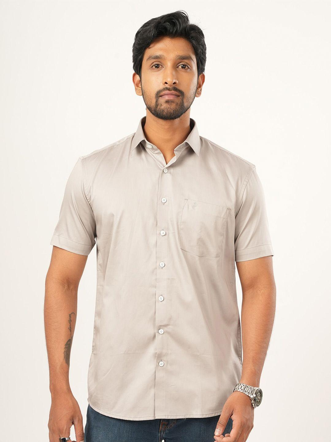 alaya standard slim fit spread collar cotton casual shirt