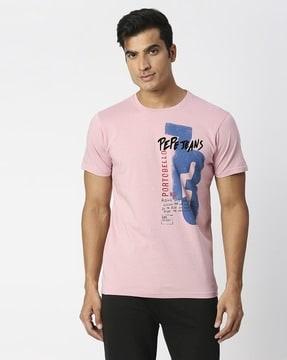 albert printed slim fit crew-neck t-shirt