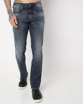 albertin heavily washed slim fit jeans