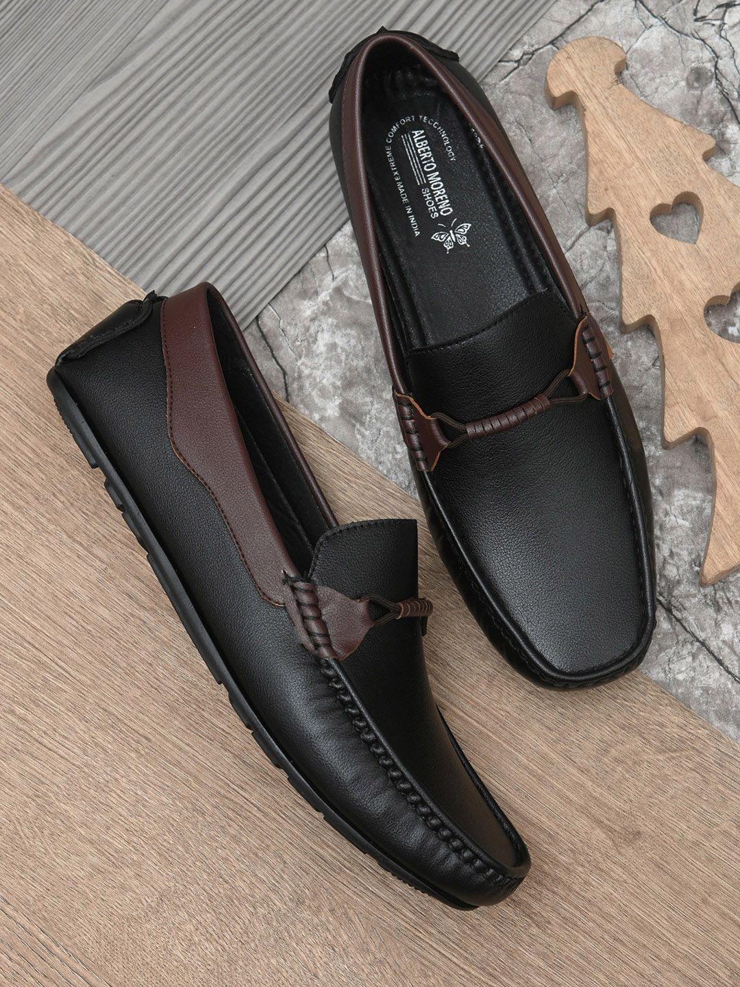 alberto moreno men black loafers