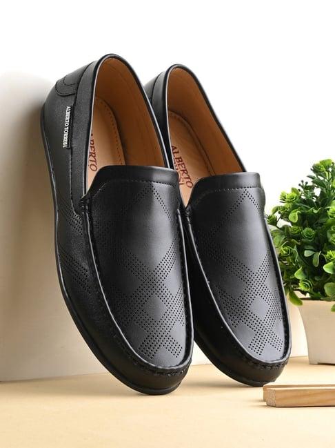 alberto torresi black casual loafers