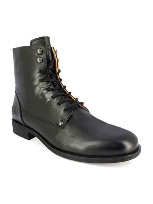 alberto torresi men's black derby boots