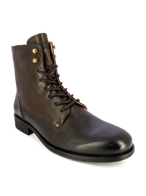 alberto torresi men's brown derby boots