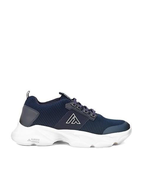 alberto torresi men's navy running shoes