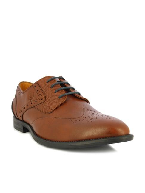 alberto torresi men's tan brogue shoes