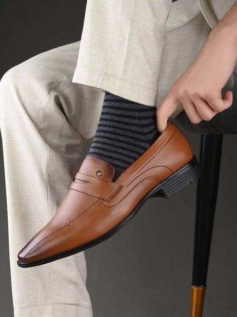 alberto torresi men's tan formal loafers