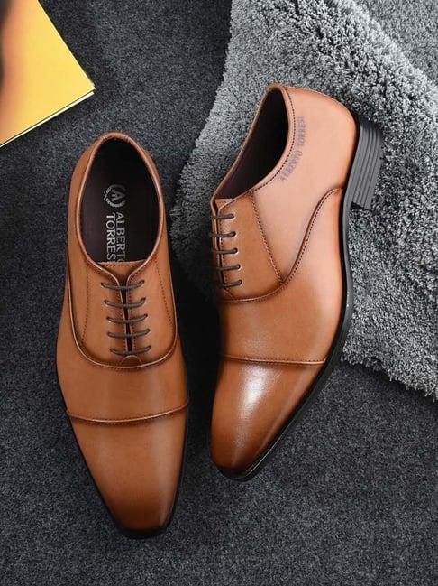 alberto torresi men's tan oxford shoes