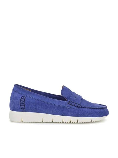alberto torresi women's blue loafers