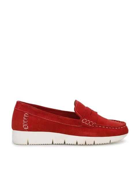 alberto torresi women's red loafers