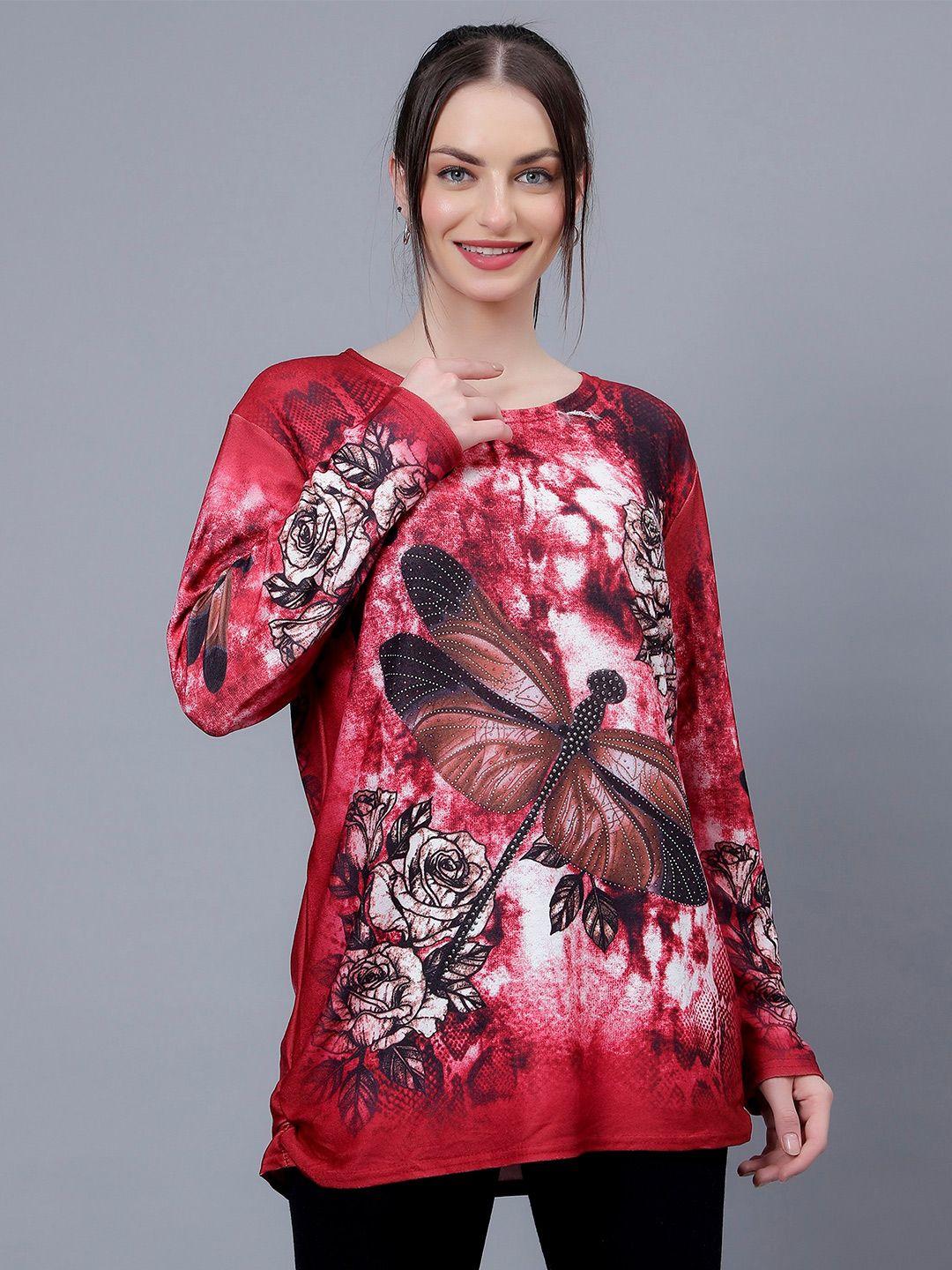 albion floral printed round neck top