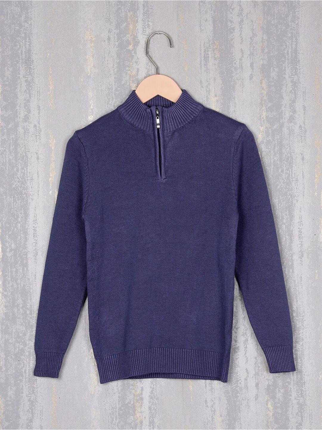 albion boys mock collar woollen pullover sweater