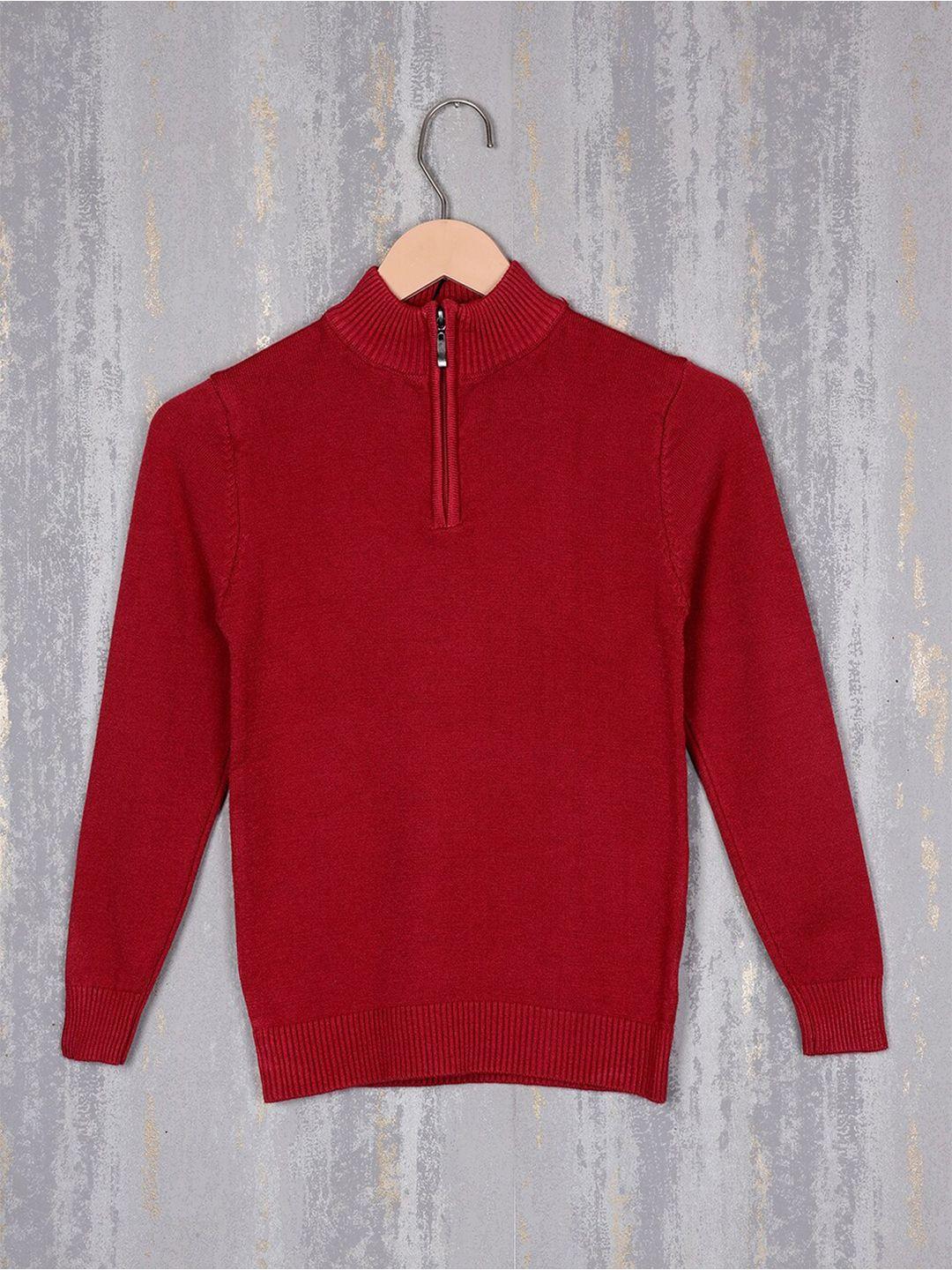 albion boys mock collar woollen pullover sweater