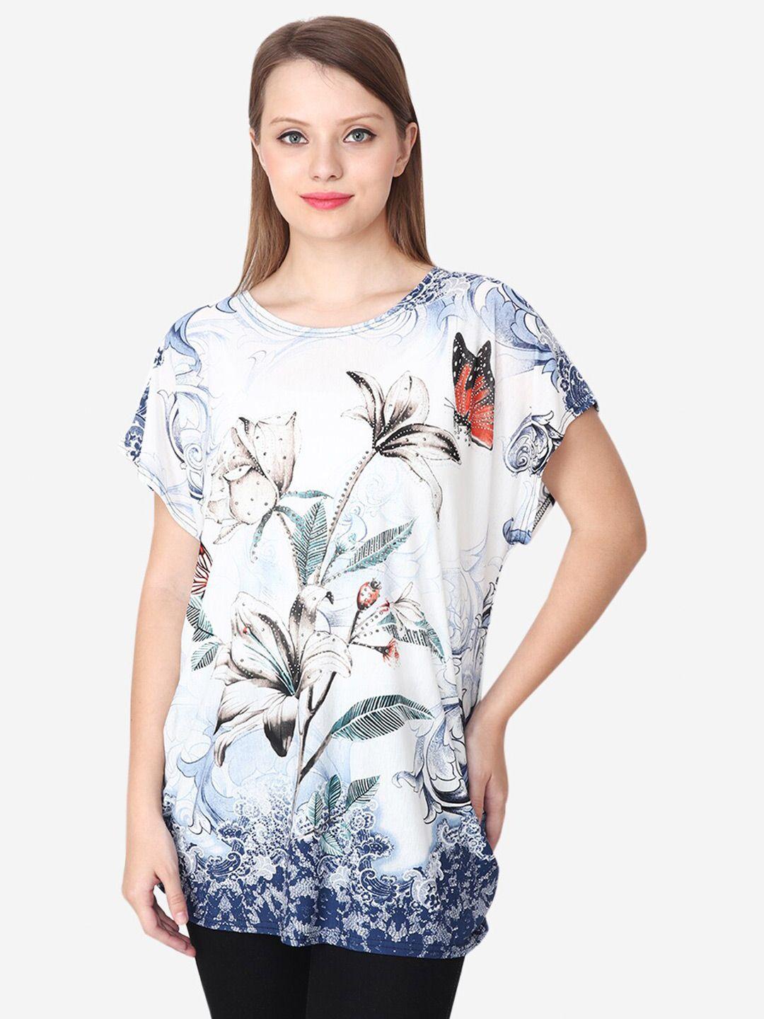 albion girls floral printed extended sleeve regular top