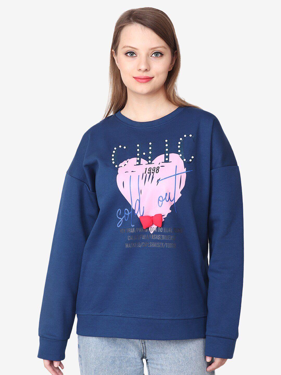 albion graphic printed pullover wool sweatshirt